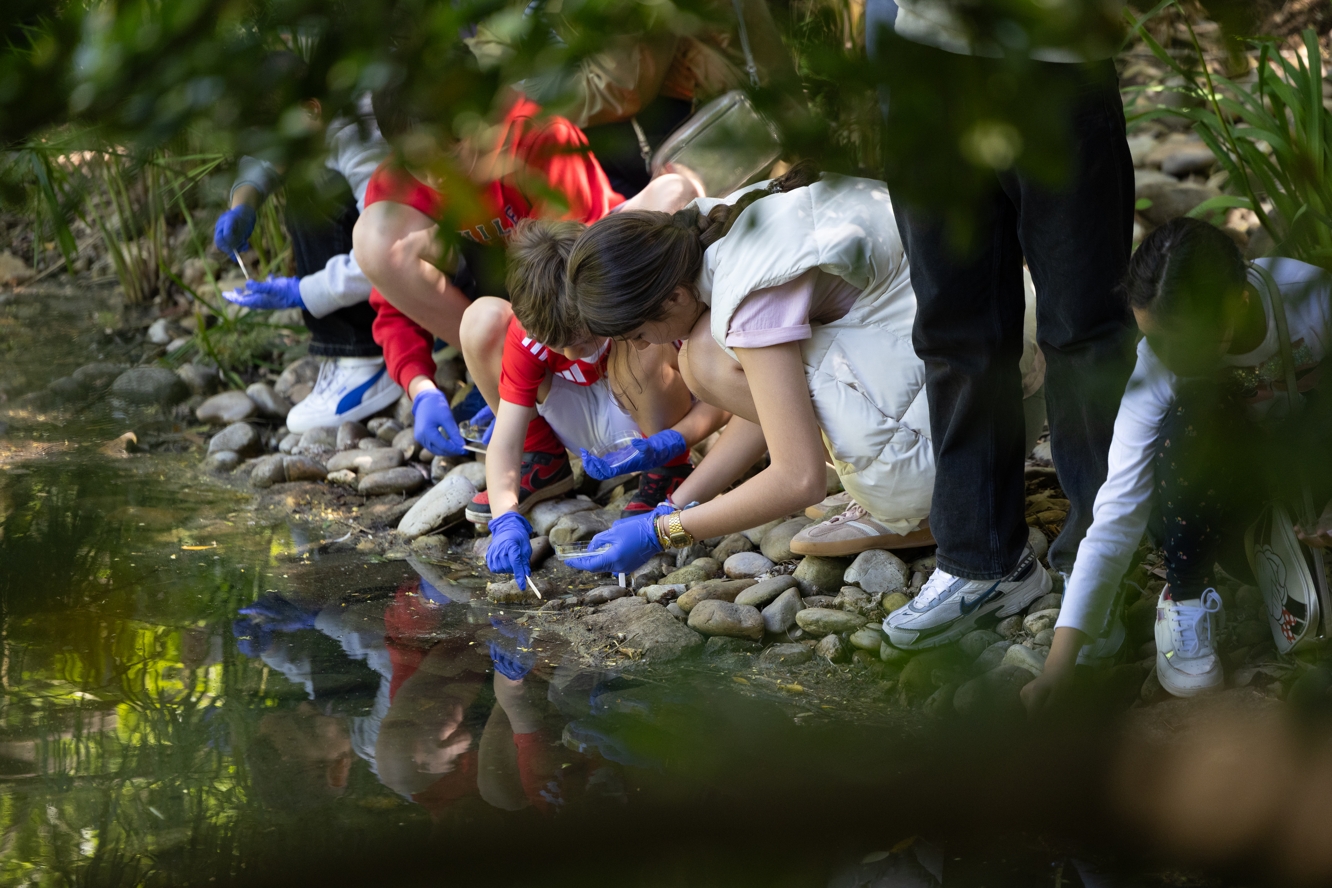 ▴ Sons que pintam na Superfície da Água workshop, Earth Day at the Fundação Calouste Gulbenkian Park, Lisbon 2025 © Joana Correia.