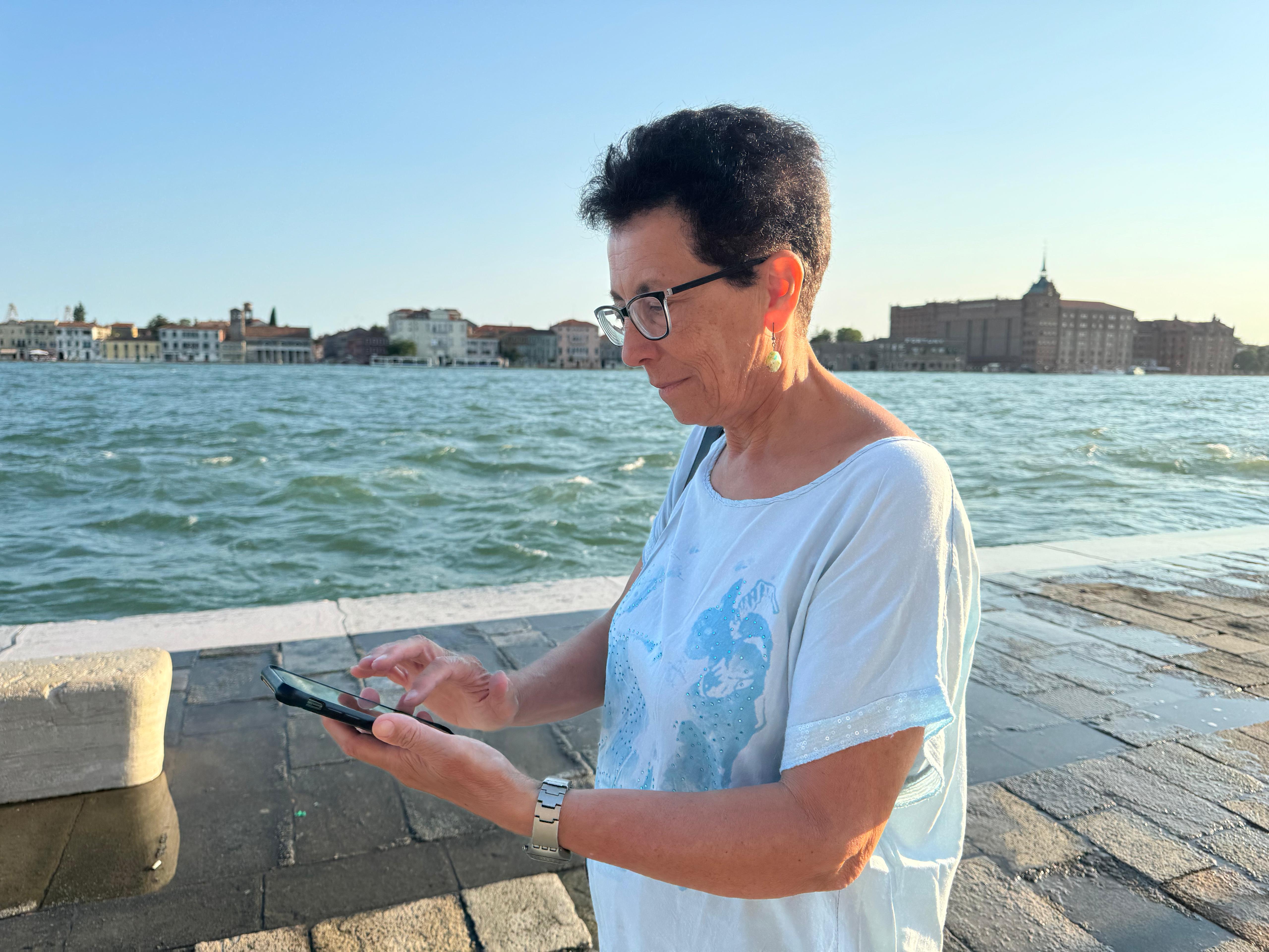 ▴ Blue Seniors evaluations of HCI student work, Venice 2025 © Fabio Pittarello.